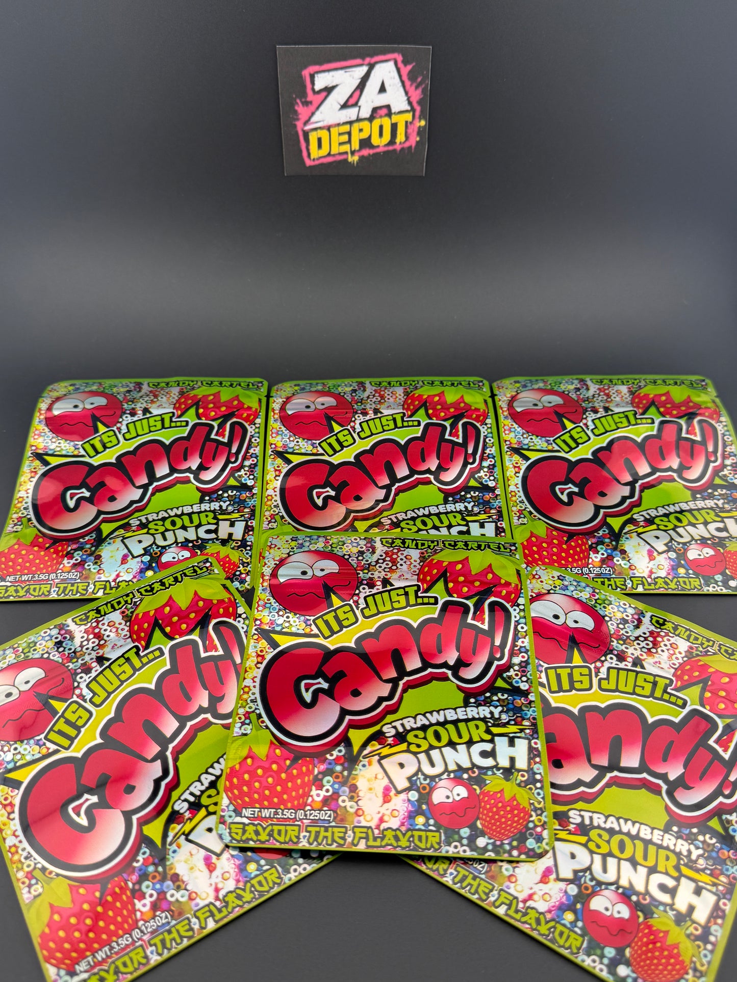 "It's Just CANDY" Strawberry Sour Punch Exotic 3.5 Bags