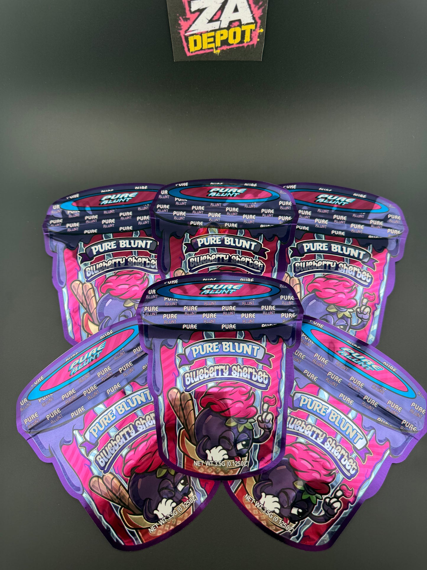 Blueberry Sherb Pure Blunt Exotic 3.5 Bags 50pk