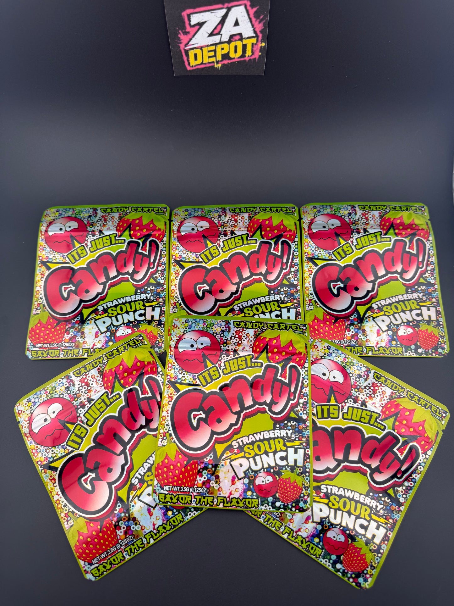 "It's Just CANDY" Strawberry Sour Punch Exotic 3.5 Bags