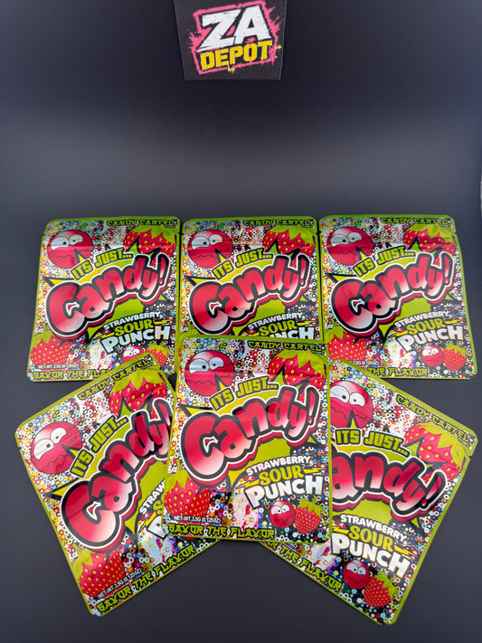 "It's Just CANDY" Strawberry Sour Punch Exotic 3.5 Bags