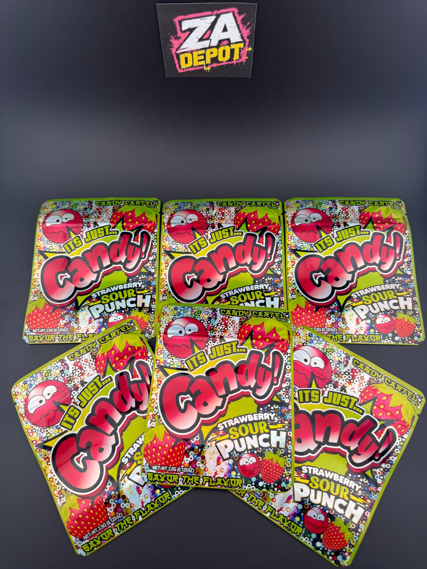 "It's Just CANDY" Strawberry Sour Punch Exotic 3.5 Bags